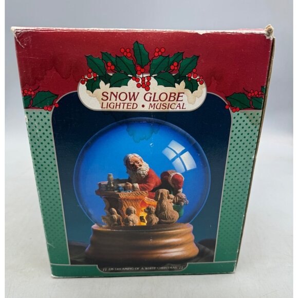 Breckenridge holidays Santa's gift list snow globe light musical Christmas READ - Picture 2 of 4